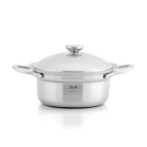 국산 크로벨 소울돔 통3중 IH인덕션겸용 스텐양수냄비18cm