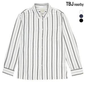 [티비제이]남성 폴리 루즈핏 스트라이프셔츠(T191SH110P)
