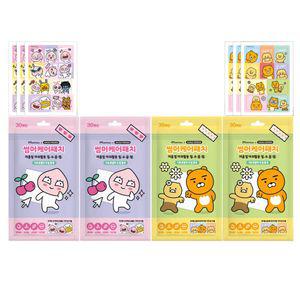 카카오프렌즈 썸머케어패치 30매입 x 4개 / 어린이 썸머패치 여름 캠핑 유아 소풍 가방 옷에 붙여서사용