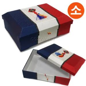 전통 한지상자 (청홍색실크)-소 / 한과상자 선물상자 이바지함 예물함 폐백함 폐백상자 예단함 떡상자