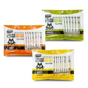 리첼 팡팡 10g x 20개, 3종 고양이간식