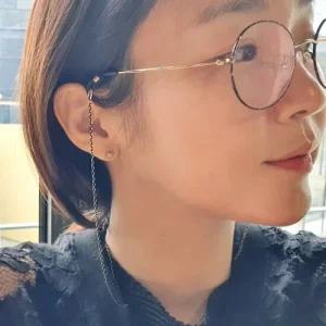 [바이진주리본] 심플 블랙 체인 안경줄 선글라스 스트랩