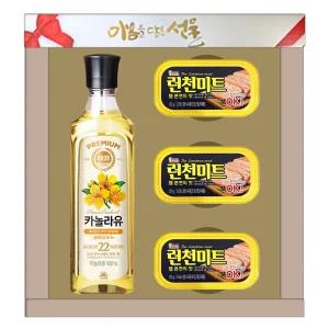 [추석선물] 마음을 담은 4p / 소망 6p 선물세트 (카놀라유+런천미트) 명절
