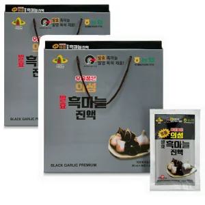 숙성발효마늘 의성 흑마늘즙 진액 선물세트 garlic juice 30포x2박스
