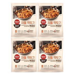 CJ제일제당 햇반 쿡반 차돌 깍두기 볶음밥 2인분 410g 4개