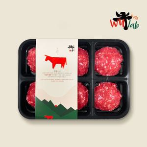 [다짐육 우랩볼 세트] 우랩키즈 원뿔 암소한우 1+ 이유식 유아식 소분 냉장 소고기 볼 400g 600g 800g