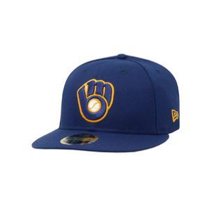 뉴에라 [슈즈네][정품] MLB 밀워키 브루어스 로우 프로파일 야구모자 사이즈캡 볼캡 메이저리그 선수모자 5950-16-020