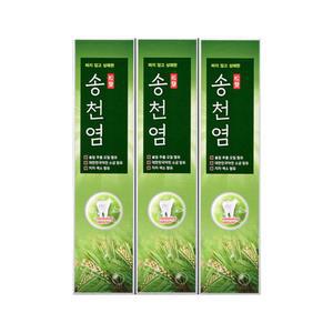 메디안 송천염 치약 120g x 3입 솔잎 소금잇몸 송염 약전소금 잇몸치약