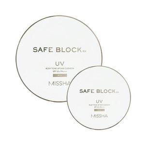 미샤 MISSHA 세이프 블록 RX 로지 톤업 썬쿠션 SPF50+ 12g 2개