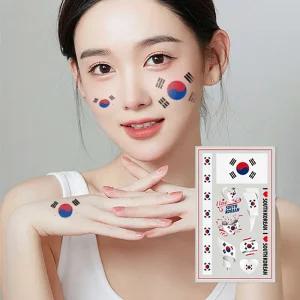 태극기 타투 스티커 물타투 태극마크 레터링 축구 응원 DD-12822