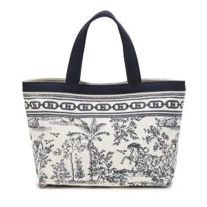 [헤지스](대구신세계)[BEST패턴][뜨왈드주이] Toile de Jouy 캔버스 에코 미니 토트백 HIWA4F301N2