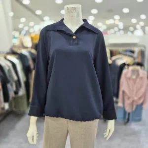 [레노마레이디]배색 블루종 블라우스 R2F31WBL020