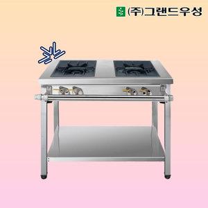우성 업소용 높은렌지 2구 900X600 가스렌지 테이블 화구 버너