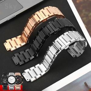 호환 유보 클래식 퓨전 시계 스트랩 킹 HUBLOT 소울 빅뱅 볼록 스테인리스 스틸 알레르기 방지 시계 밴드 2