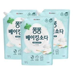 퐁퐁 주방세제 베이킹소다 리필 1.2L x 3개