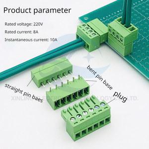 15EDG 3 81 플러그인 단자 구리 커넥터, 직선 또는 구부러진 핀 PCB 용접 단자, 2 24P 피치, 81MM