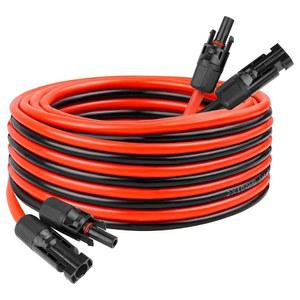 킴블루스 10 AWG 태양광 확장 케이블 10FT, 유연한 패널 와이어, 태양 전지판, 자동차, RV, 보트, 실외용 남녀 커넥터 평행 주석 구리 와이어 포함