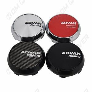 휠캡 스포츠 휠 센터 캡 ADVAN 레이싱 엠블럼 스티커 커버 허브캡 자동차 스타일링 OD 68mm ID 64mm 4PCs