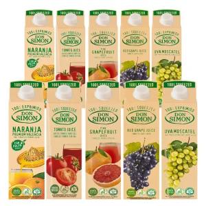 돈시몬 착즙100% 오렌지1L 2개+토마토1L 2개+자몽1L 2개+적포도1L 2개+백포도 모스카텔1L 2개 (총10개)