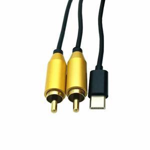 Type-C USB C - 2 듀얼 RCA Male 신호 비디오 AV 오디오 어댑터 케이블 변환기 기능 모바일