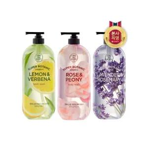 수퍼보타닉 바디워시 900ML x 3개 (로즈/레몬/세이지 3종 택1)