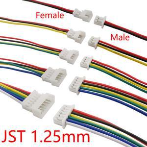 마이크로 JST 수컷 플러그 잭 와이어 케이블 커넥터 터미널 길이 15cm 28AWG 2 핀 3 4 5/6 10