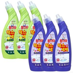 홈스타 락스와세제 후로랄파인 750ml x 3개 + 허벌시트러스 750ml x 3개