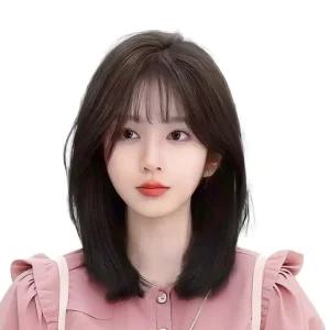지비킹 여자정수리 앞머리 부분 가발 인모 수제가발