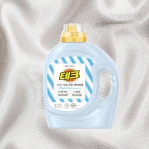 테크 세탁세제 수건 속옷 전문 세탁세제 일반드럼 겸용 베이비 파우더향 2.7L 2개