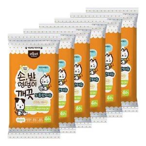 (40매x6) 에티펫 고양이 손발엉덩이깨끗/세정/물티슈/반려/동물/반려견/강아지/발바닥/애완견/엉덩이/티슈