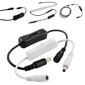 1pc 전등 스위치 DC 12V 여성 남성 전원 케이블 커넥터 ON OFF 인라인 304 5V 24V LED 스트립 빛 L