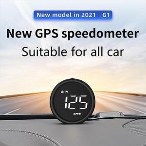 HUD G1 Gps 속도계 게이지 디지털 LCD 온보드 컴퓨터 자동차 GPS 헤드 업 디스플레이 모든 용 나침반 경사