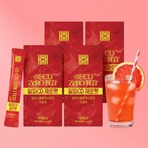 [하프클럽/김소형]헤밀레 알파CD 제로팻 에이드 4박스(56포) 자몽맛 알파시클로덱스트