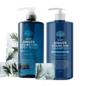 샤샤 아르간 오일 진저 쿨링 케어 바디 워시 1000ml+쿨링케어 샴푸 1000ml