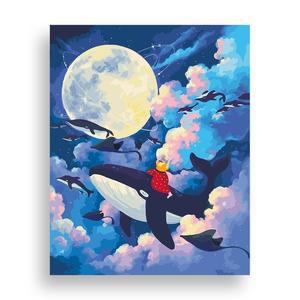 위메이크 페인팅 DIY 명화그리기 구름을 쓴 소녀 40x50