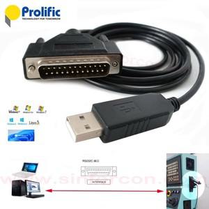 Fanuc CNC DNC 25핀 RS232C PC 인터페이스 케이블용 USB DB25 매개변수 업로드 다운로드 재설정 구성 프로