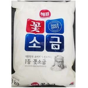 꽃소금(해표 3K)/국산소금/선물용소금/가정용소금/맛있는소금/소금세트/소금/요리용소금/조리용소금/식품