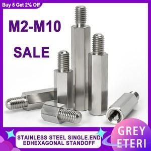 보드 열 M2 스페이서 남성 기둥 나사 오프 스테인레스 스탠드 M4M5M6M8M10 여성 간격 304 볼트 M2.5 PCB M3 서포트 스틸 육각