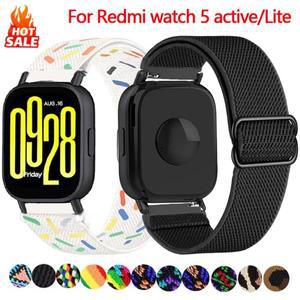 Xiaomi Redmi watch 5 액티브/라이트 스트랩 스마트 워치 용 나일론 밴드 조절 가능한 탄성 팔찌 correa 액