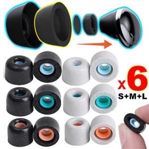 소니 호환호환 WF-1000XM4 교체용 메모리 폼 팁  미끄럼 방지 보호 슬리브 이어 캡  무선 S  M  L  6-듀얼