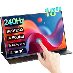 18인치 5K 240HZ PC 터치스크린 노트북 휴대용 디스플레이 스위치용 IPS 500니트 휴대폰 MAC 16 모니터 P3 10
