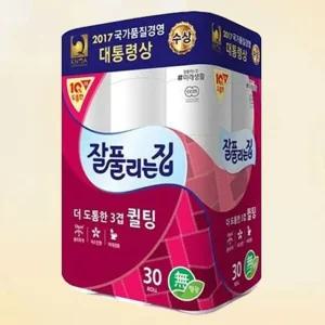 쿨샵 잘풀리는집 더 도톰한 3겹 퀼팅 30롤 화장지