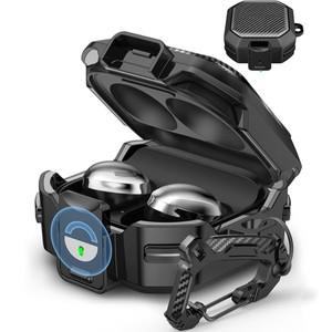 [호환] 삼성 Galaxy Buds Pro 2 Live FE Buzz 케이스 용 스위치 버클 갑옷 커버 Samsung 탄소 섬유 Coque