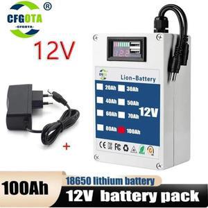 DC 12V 100Ah 리튬 이온 충전지는 대용량 및 다목적 충전식 배터리 보조베터리입니다.