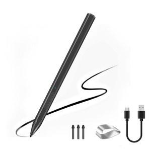 [미국배송] MICROSOFT SURFACE PRO8/7/6/6/5/4/3/X 노트북/책/스튜디오 3/GO/GO2/GO3 4096 압력 민감도 자기 부착 USB 충전 손바닥 거부 기능 블랙
