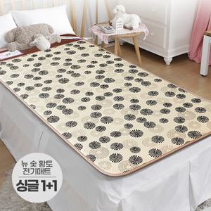 일월 2023년형 뉴숯황토방 전기매트 싱글 1+1 세트 온열 보료 장판 요
