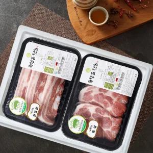 한돈 보성녹돈 삼겹살 목살 항정살 가브리살 선물세트 1kg