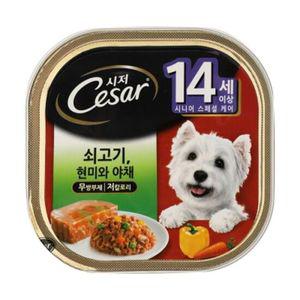 노령견 주식 습식 캔 100g 1P 강아지 시저 시니어