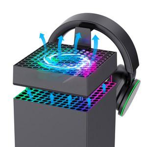 XBOX 호환용 시리즈 X 콘솔용 IPEGA 스탠드 스마트 온도 제어 도크 + RGB 라이트 스탠드 XBX024S가 포함된 오버헤드 3선