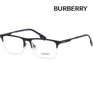 [버버리] 안경테 BE1344 1333 반무테 무광 블랙 명품 메탈테 사각 BRUNEL